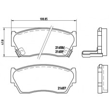 P 56 027 BREMBO КомплеК т гальмівних колодок, дискове гальмо