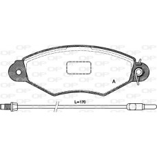 BPA0643.01 OPEN PARTS КомплеК т гальмівних колодок, дискове гальмо