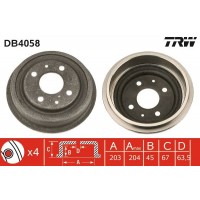 DB4058 TRW Гальмівний барабан