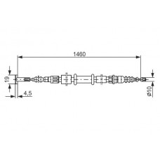 1 987 477 375 BOSCH Тросик, cтояночный тормоз
