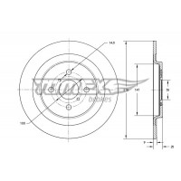 TX 73-27 TOMEX Brakes Гальмівний диск