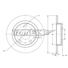 TX 73-65 TOMEX Brakes Гальмівний диск