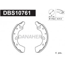 DBS10761 DANAHER Комплект гальмівних колодок