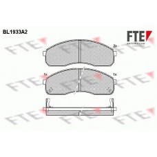 BL1933A2 FTE Комплект гальмівних колодок дисковий гальм