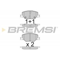 BP3835 BREMSI Комплект гальмівних колодок дисковий гальм