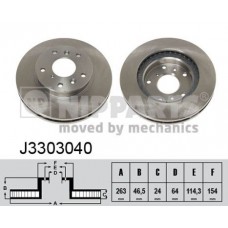 J3303040 NIPPARTS Гальмівний диск