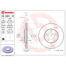 09.5801.10 BREMBO Гальмівний диск