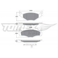 TX 10-14 TOMEX Brakes Комплект гальмівних колодок дисковий гальм