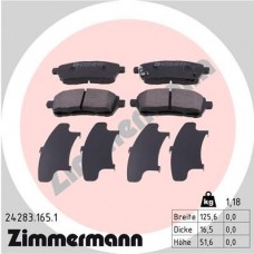 24283.165.1 ZIMMERMANN КомплеК т гальмівних колодок, дискове гальмо