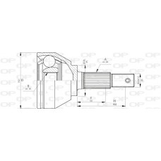 CVJ5716.10 OPEN PARTS Шарнирный комплект, Привідний вал