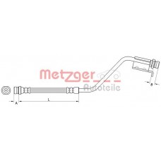 4110826 METZGER Гальмівний шланг