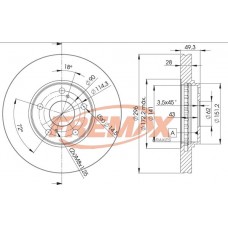 BD-4401 FREMAX Гальмівний диск