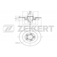 BS-5870 ZEKKERT Гальмівний диск