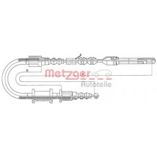 11.593 METZGER Тросик, cтояночный тормоз