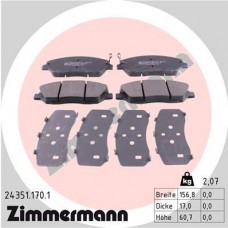 24351.170.1 ZIMMERMANN Комплект гальмівних колодок дисковий гальм