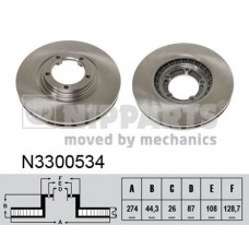 N3300534 NIPPARTS Гальмівний диск