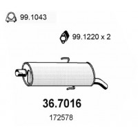 36.7016 ASSO Глушник вихлопних газів кінцевий