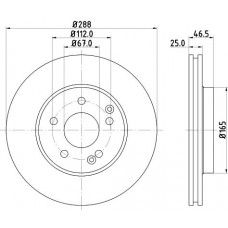 8DD 355 107-481 HELLA Гальмівний диск