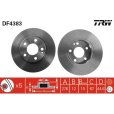DF4383 TRW Гальмівний диск
