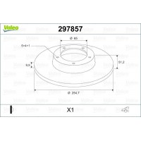 297857 VALEO Гальмівний диск