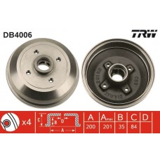 DB4006 TRW Гальмівний барабан