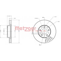 6110253 METZGER Гальмівний диск