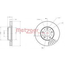 6110253 METZGER Гальмівний диск