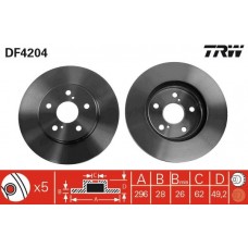 DF4204 TRW Гальмівний диск