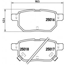 P 83 133 BREMBO КомплеК т гальмівних колодок, дискове гальмо