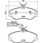 8DB 355 017-911 HELLA Комплект гальмівних колодок, дискове гальмо