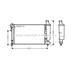 CNA2116 AVA QUALITY COOLING Радіатор охолодження двигуна