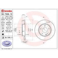 08.7358.11 BREMBO Гальмівний диск