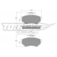 TX 10-111 TOMEX Brakes Комплект гальмівних колодок дисковий гальм