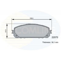 CBP06113 COMLINE КомплеК т гальмівних колодок, дискове гальмо