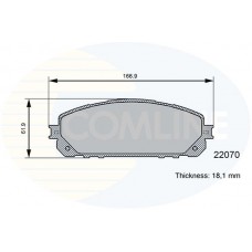 CBP06113 COMLINE КомплеК т гальмівних колодок, дискове гальмо