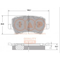 704-14090 IAP QUALITY PARTS Комплект гальмівних колодок дисковий гальм
