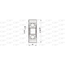 CVJ5398.20 OPEN PARTS Шарнирный комплект, Привідний вал