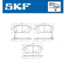 VKBP 90054 A SKF Комплект гальмівних колодок дисковий гальм