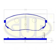 GBP104102 G.U.D. Комплект гальмівних колодок дисковий гальм
