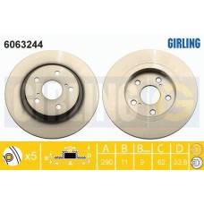 6063244 GIRLING Гальмівний диск