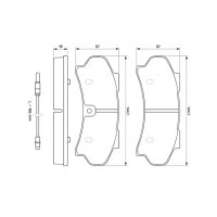 0 986 424 046 BOSCH Комплект гальмівних колодок, дискове гальмо