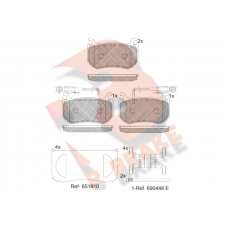 RB2302 R BRAKE Комплект гальмівних колодок дисковий гальм