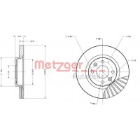 6110551 METZGER Гальмівний диск