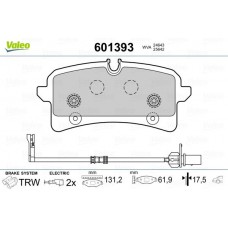 601393 VALEO Комплект гальмівних колодок дисковий гальм