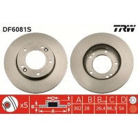DF6081S TRW Гальмівний диск