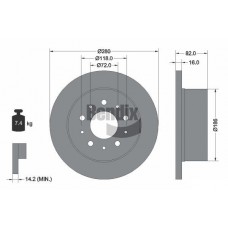 BDS1371 BENDIX Braking Гальмівний диск