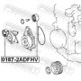 0187-2ADFHV FEBEST натяжний ролик, Поліклиновий ремінь
