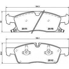 P 37 015 BREMBO Комплект гальмівних колодок дисковий гальм