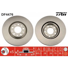 DF4476 TRW Гальмівний диск