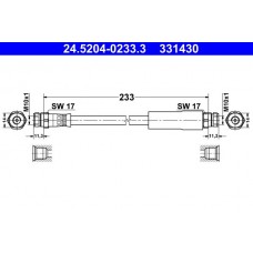 24.5204-0233.3 ATE Гальмівний шланг